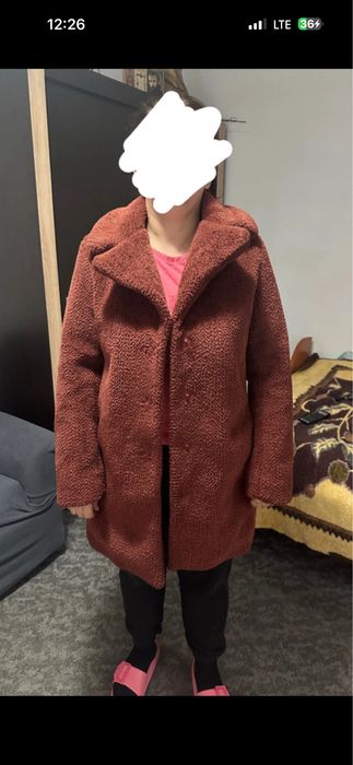 Palton maro  pufos
