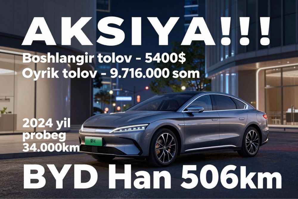 BYD HAN 506 km 2024 yil