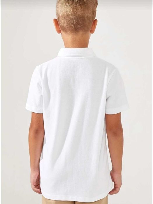 Бяла детска тениска ,поло яка ,2 бр.