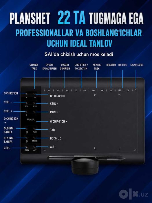 Grafik planshet Vinsa T1060 Plus