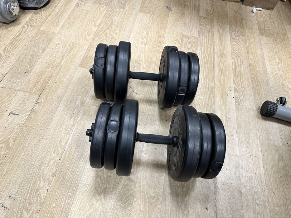 Pachet sala, Gantere reglabile 2x20 kg+Bara haltera