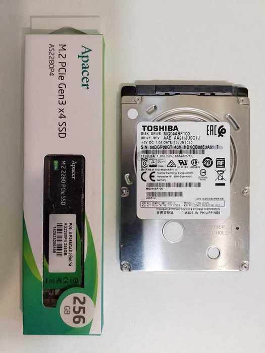 SSD M.2 256 GB + Жестки диск 1000 GB