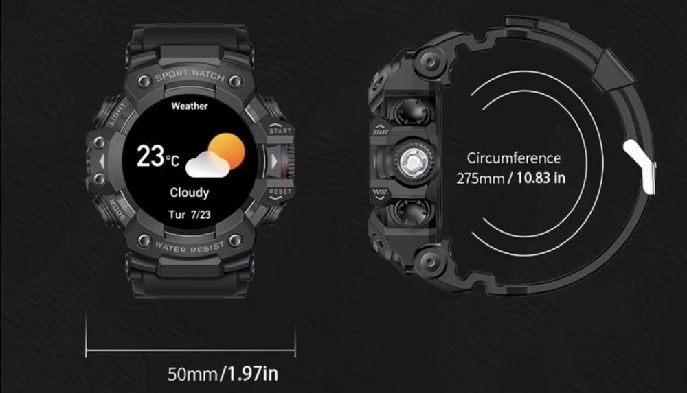 Ceas Smart Sport Negru Compatibil Android & iOS