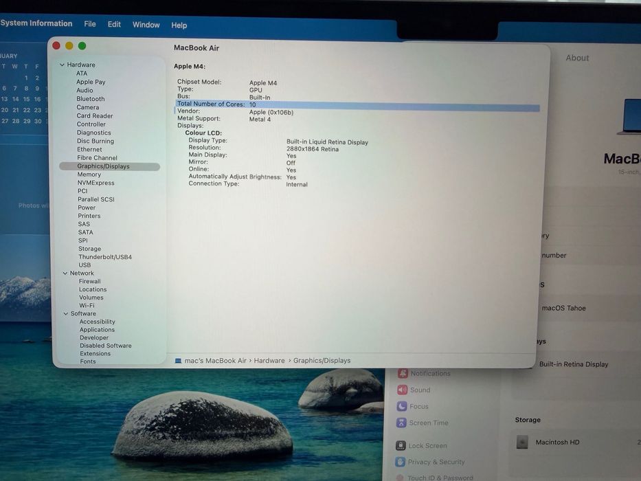 MacBook Air 15" M4 Chip 10-CPU, 10-GPU, 16GB RAM, 256SSD В ГАРАНЦИЯ