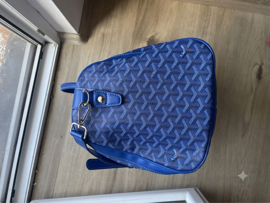 Луксозен син сак Goyard Boeing Duffel