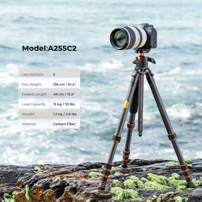 K&F Concept Висококачествен карбонов статив / трипод / монопод