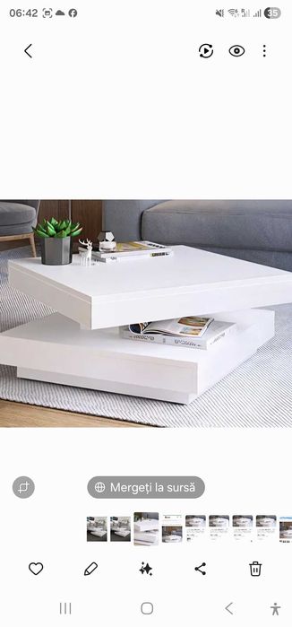 Măsuța de cafea sufragerie nouă in ambalajul original 70×70