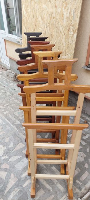 Umeraș suport haine cuier valet portmantou mobila lemn cadou stație