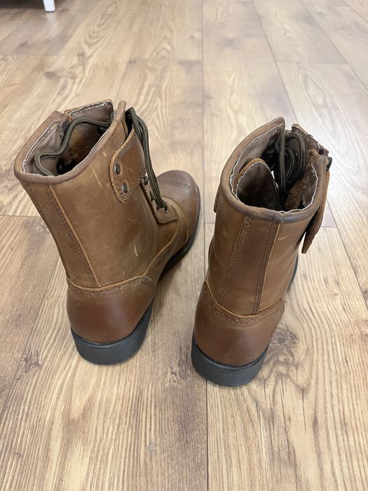 Ghete moto piele maro