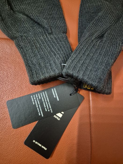 Manusi bleumarin/gri inchis pentru barbati, marca G-Star RAW, noi