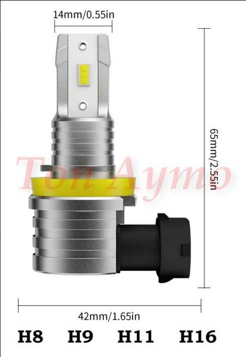 Лед LED Крушки 1:1 За Рефлекторни Фарове Plug & Play