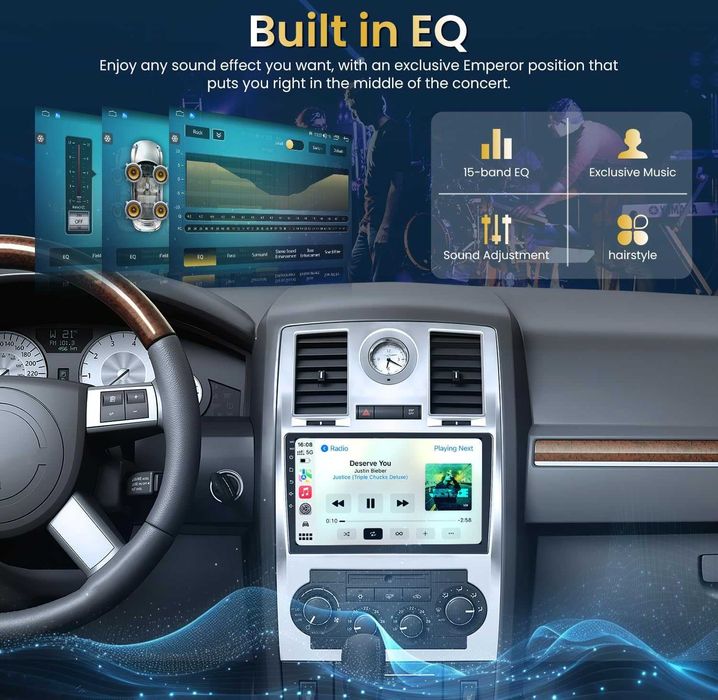 Мултимедия за Chrysler 300C Двоен дин Навигация 2DIN Android плеър