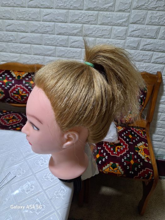 Маникен голова для обучения причёски