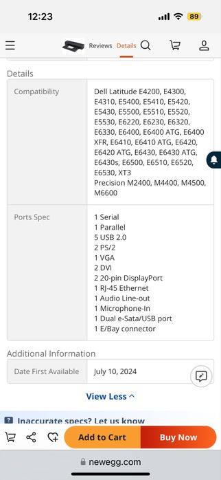 Docking station DELL D09A