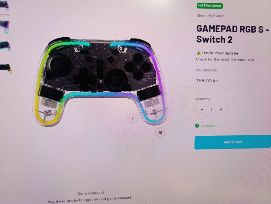 Controler rgb gamepad rgb S Nintendo