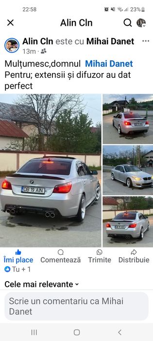 Lip prelungire buza față din fibra de sticla bmw e60 e61