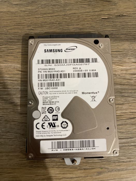 Продам HDD Samsung/Seagate 2TB для ноутбука