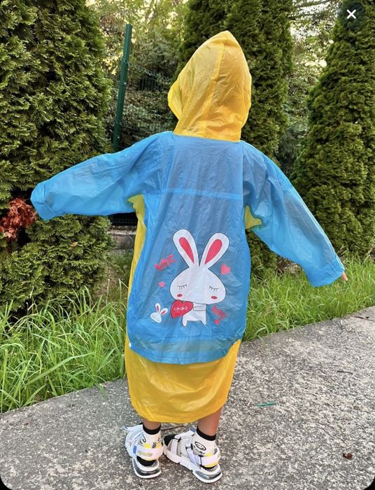 Дождевик для детей с отверстием для рюкзака