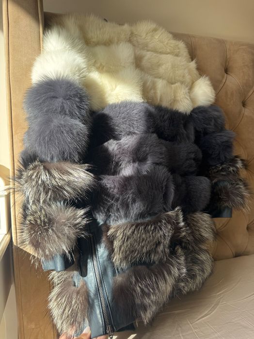 Луксозно палто от естествен косъм