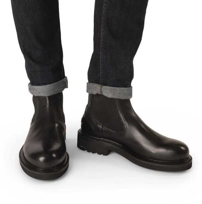 Ghete chelsea 41 premium Massimo Dutti piele naturala moale negru