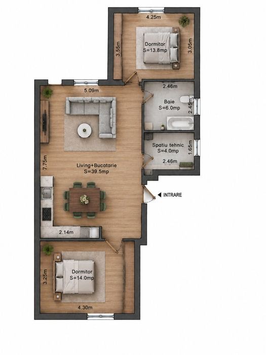 Duplex 3 Camere - Mosnita Veche - 0% COMISION