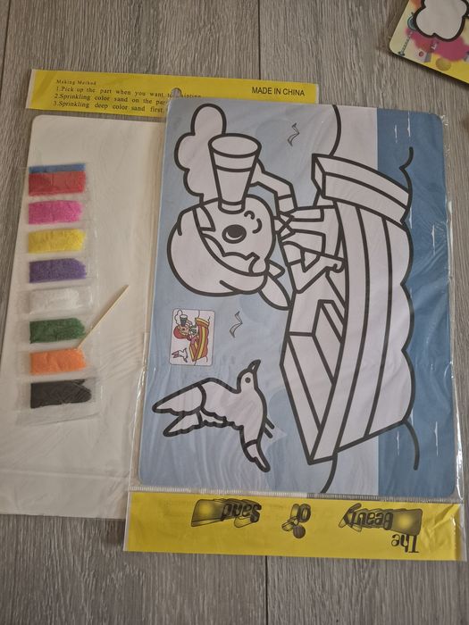 Set 10 planse nisip, activitate senzoriala si motricitate fina.