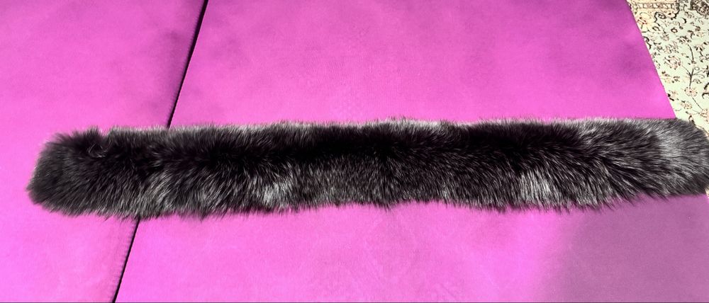 Gulere blana vulpe pentru gluga (set 2 buc)