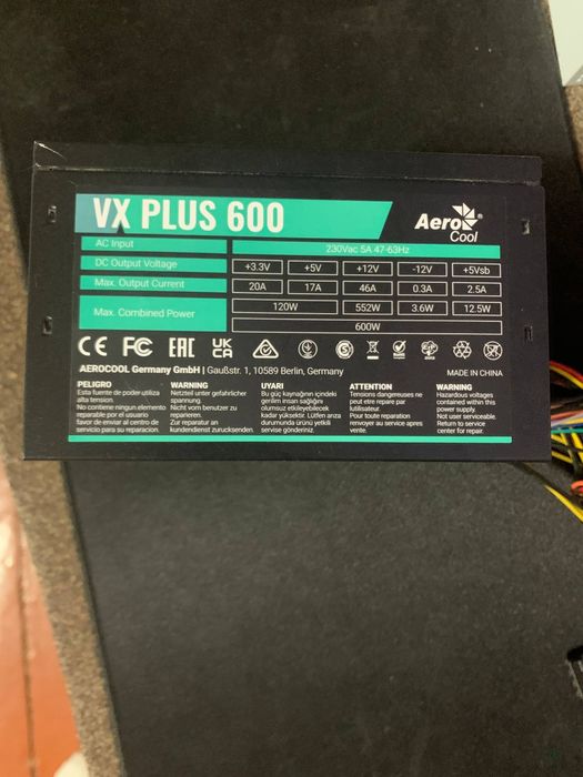Блок Питания AeroCool VX PLUS 600