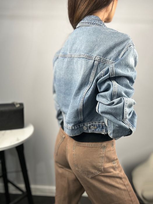 MANGO уникално дамско късо дънково яке