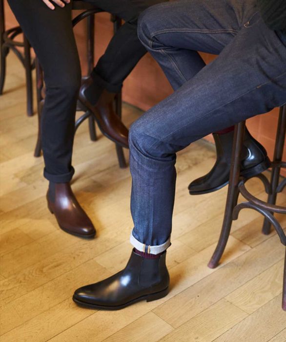 Ghete chelsea 44 premium Massimo Dutti NOI piele naturala burgundy