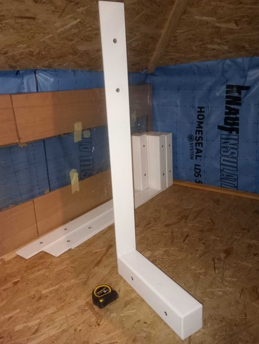 Монтажни конзоли - планки - Г образни- 8mm стомана - прахово боядисани