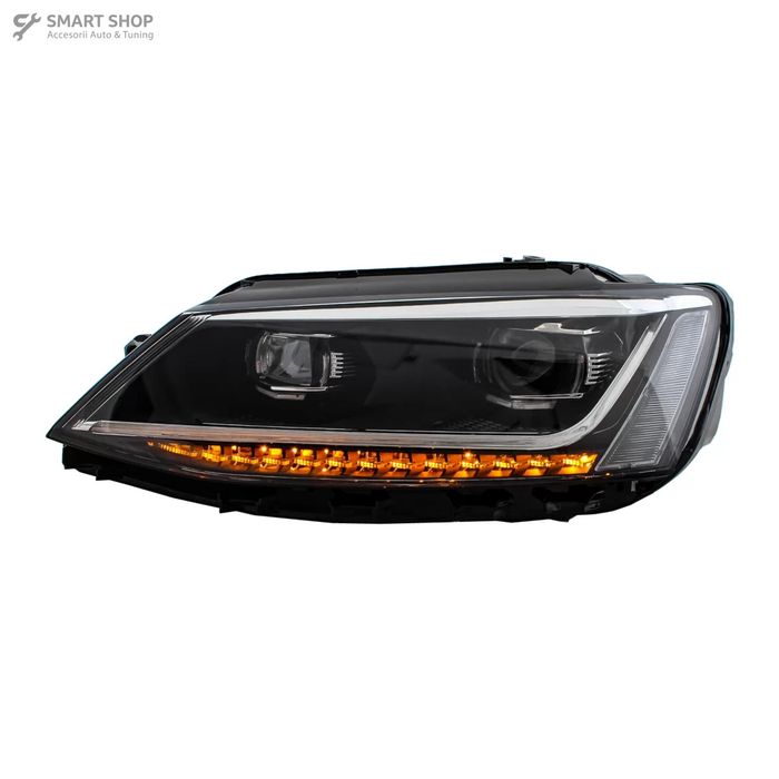 Faruri LED DRL compatibil cu VW Jetta Mk6 VI (2011-2017) Semnal Dinamic Secvential Xenon Matrix Design