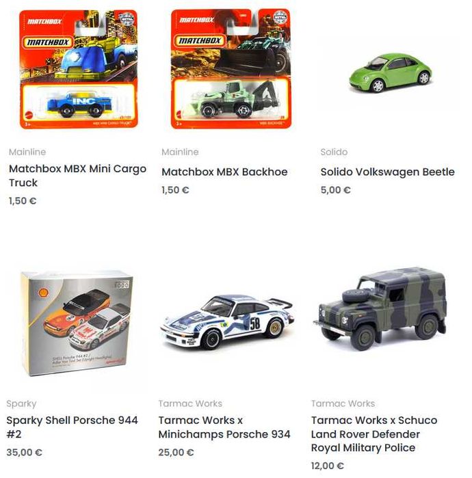 First Gear, Matchbox, Sparky, Tarmac Works, Tomica, Welly (1:64 нови)