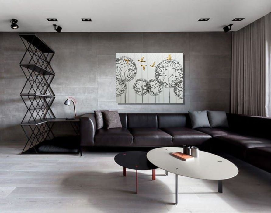 Картина интерьерная "Птицы в лесу"