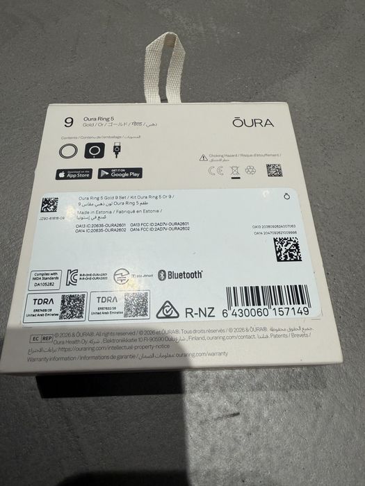 НОВ! Oura Ring 5 Gold размер 9 - Смарт Пръстен