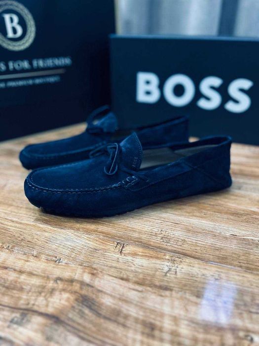 BOSS мужские мокасины из мягкой замши ИТАЛИЯ РАЗМЕР 40, 40.5
