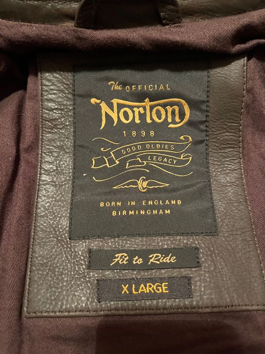 Чисто ново, кожено яке NORTON, естествена кожа, внос от Англия