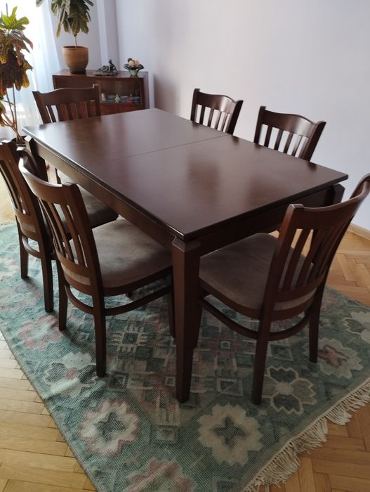 Трапезна разтегателна маса масив