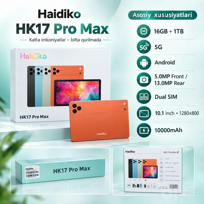 Planshet Haidiko 17 pro Max