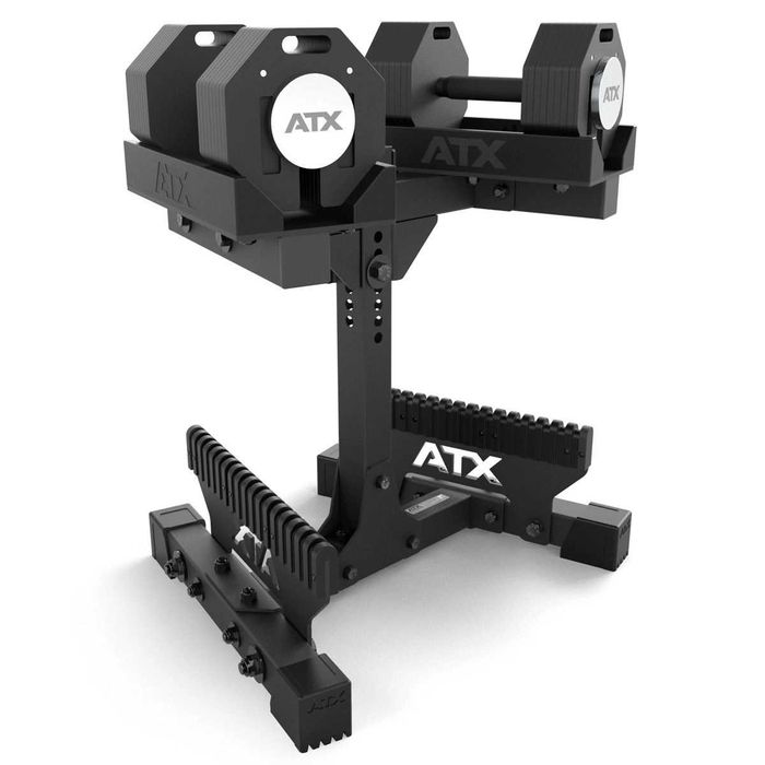 Регулируеми Дъмбели със Стойка ATX® Octa Dumbbells – 2 х 36 кг, Чифт Гири