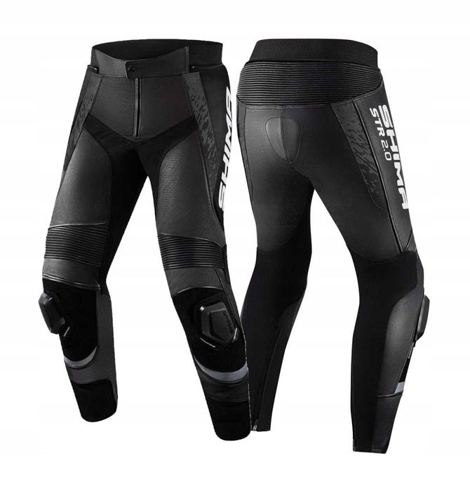 Кожен мото панталон SHIMA STR 2.0 BLACK,всички протектори