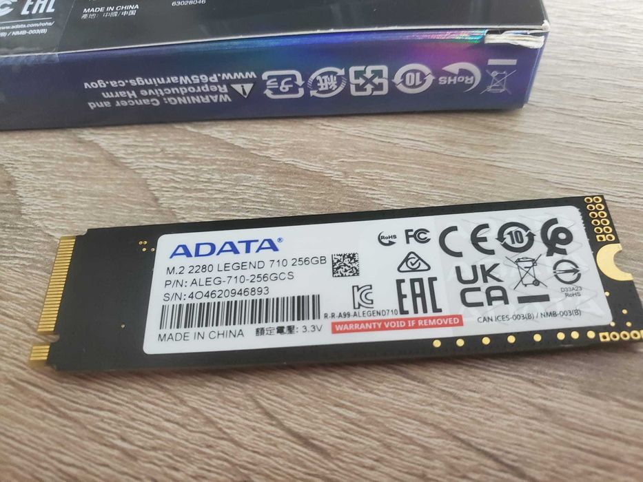SSD NVMe ADATA Legend 710 256GB PCI Express 3.0 x4 M.2 2280 PC Laptop AMD Intel nou la cutie