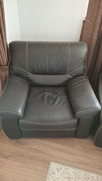 Canapea PIELE si fotoliul MOBEXPERT