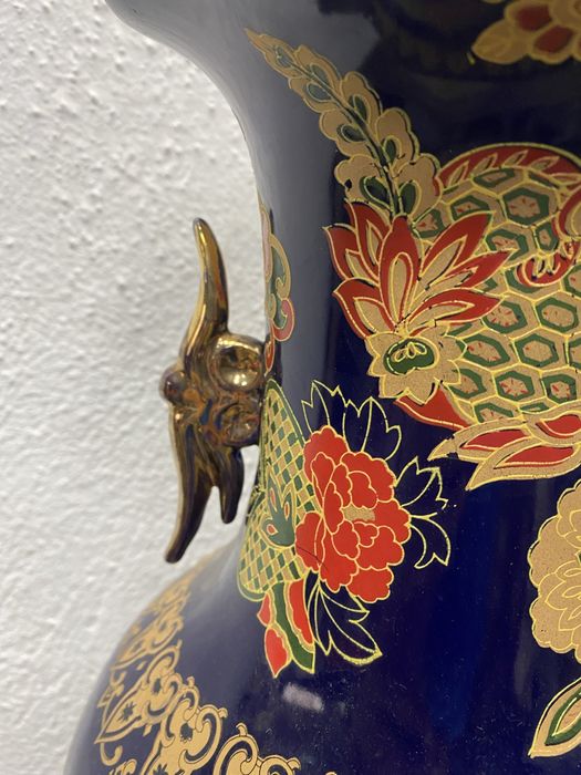 Голяма масивна кристална купа рязано стъкло Европа 1970-те