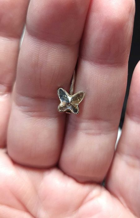 Cercei Fluture - argint cu cristale Swarovski