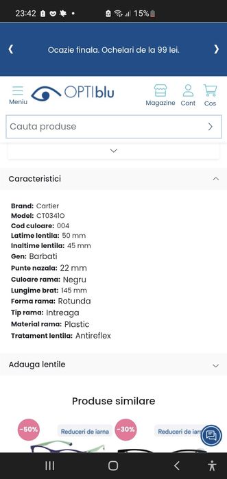 Rame ochelari Cartier