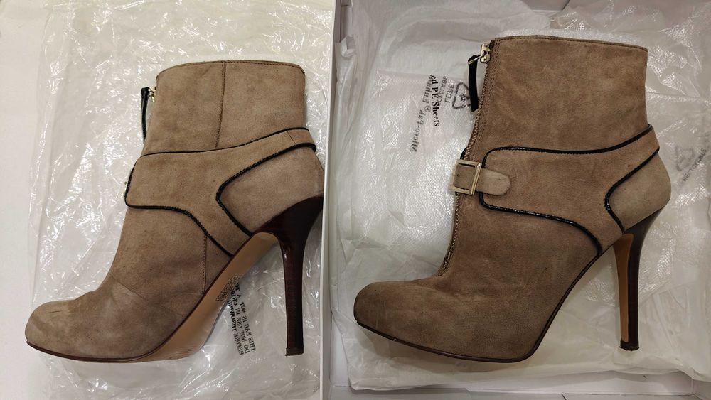 Оригинални женски боти Nine West от естествен велур