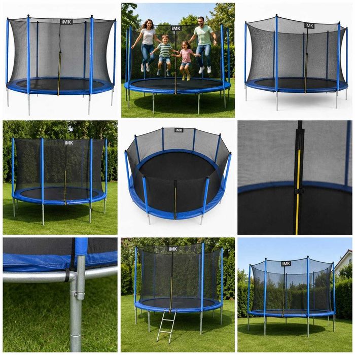 Trambulina copii iMK®, cu plasa rezistenta UV, structura metal, D 305 cm, Certificari GS, TUV, CE​​​​​​​/ Greutate maxima admisa 150 Kg
