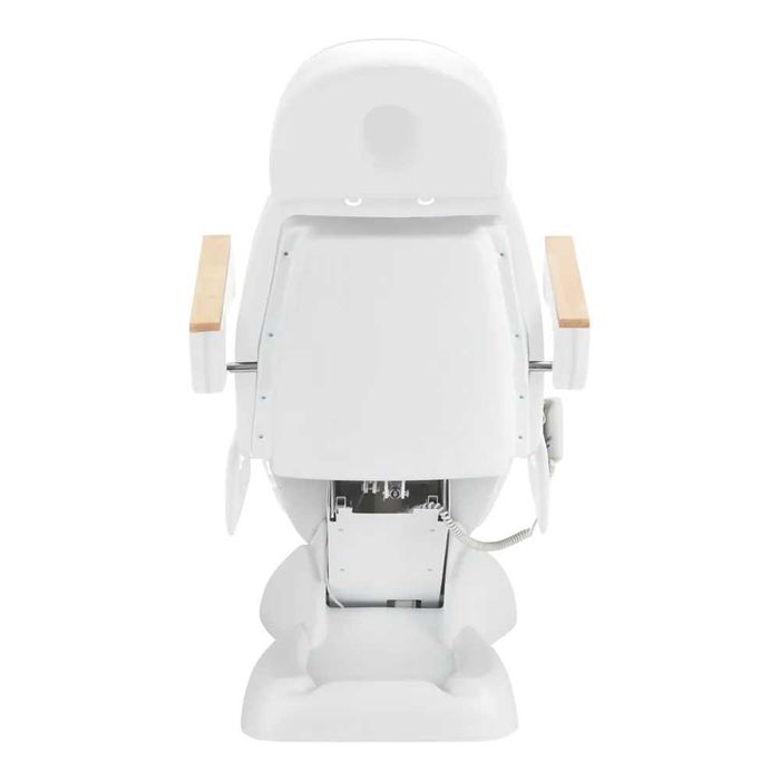 Scaun cosmetic electric Lux 273B – 3 motoare, tapițerie albă premium