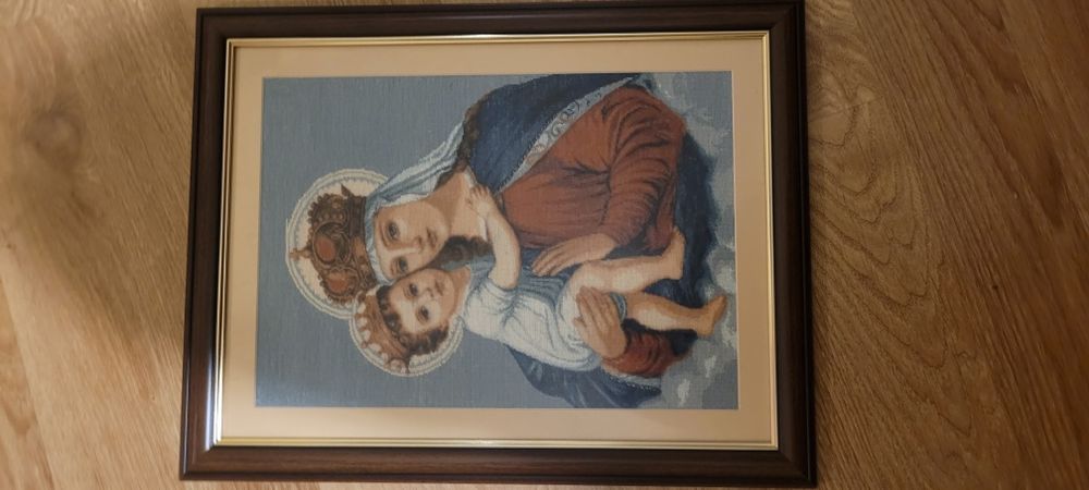 Goblen Icoana Fecioara Maria cu pruncul